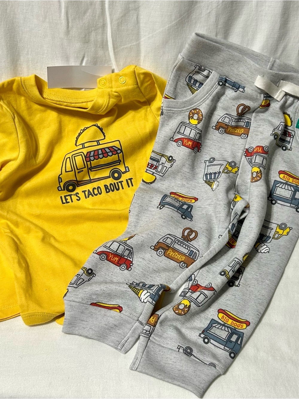 24 Month Garanimal Yellow Taco Food Truck Kids Matching Set - New With Tags NWT